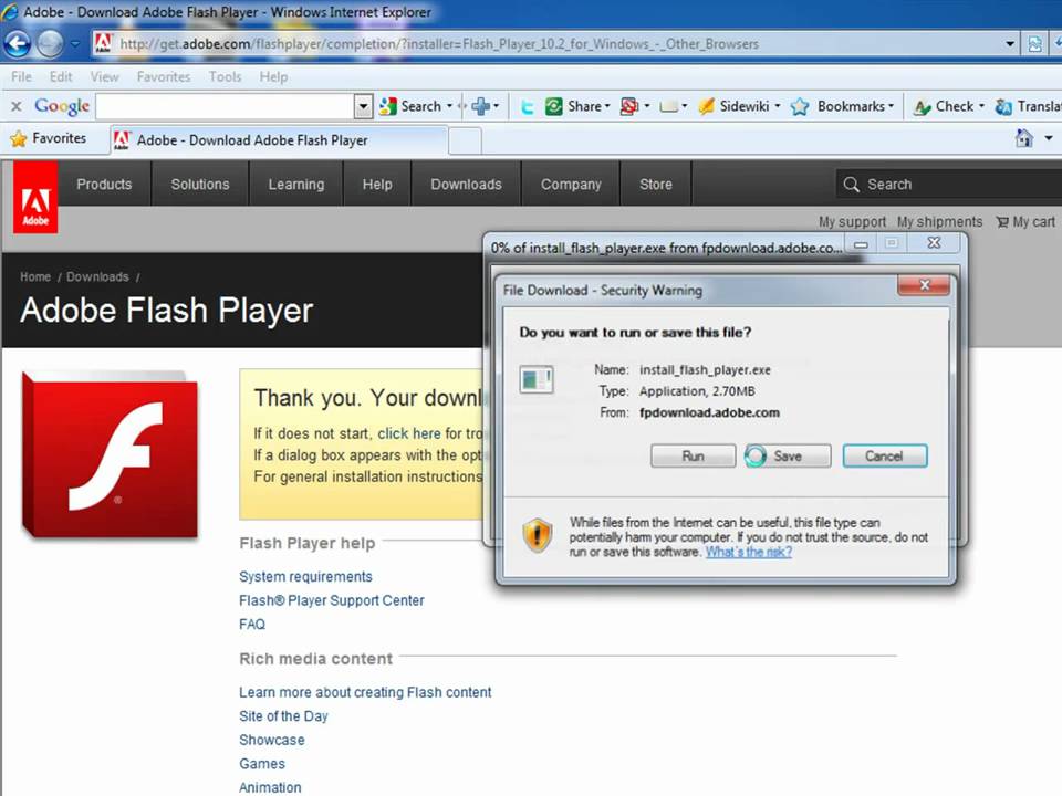 Adobe Flash Player 10 Plugin